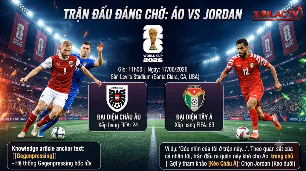 Nhận định Áo vs Jordan (11h00 ngày 17/6): “Gegenpressing” Thượng Hạng Khai Hỏa